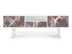 Móvel De Tv| Mueble de TV - 170х59х41 cm - T6 - Taupe Anatomy, Branco Bege