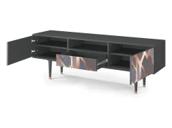 Móvel De Tv| Mueble de TV - 170х59х41 cm - T6 - Taupe Anatomy, Antracite Cinza antracite