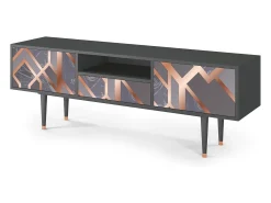 Móvel De Tv| Mueble de TV - 170х59х41 cm - T6 - Taupe Anatomy, Antracite Cinza antracite