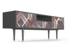 Móvel De Tv| Mueble de TV - 170х59х41 cm - T6 - Taupe Anatomy, Antracite Cinza antracite