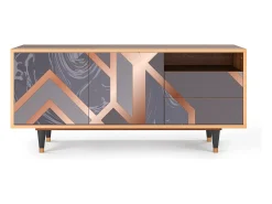 Discount Mueble de TV - 125х56х41 cm - T7 - Taupe Anatomy, Nogueira Castanho