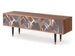 Móvel De Tv| Mueble de TV - 170х59х48 cm - T4 - Taupe Anatomy, Nogueira Castanho