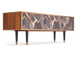 Móvel De Tv| Mueble de TV - 170х59х48 cm - T4 - Taupe Anatomy, Nogueira Castanho