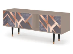 Hot Mueble de TV - 170х69х48 cm - T1 - Taupe Anatomy, Latte Bege