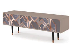 New Mueble de TV - 170х59х48 cm - T4 - Taupe Anatomy, Latte Bege