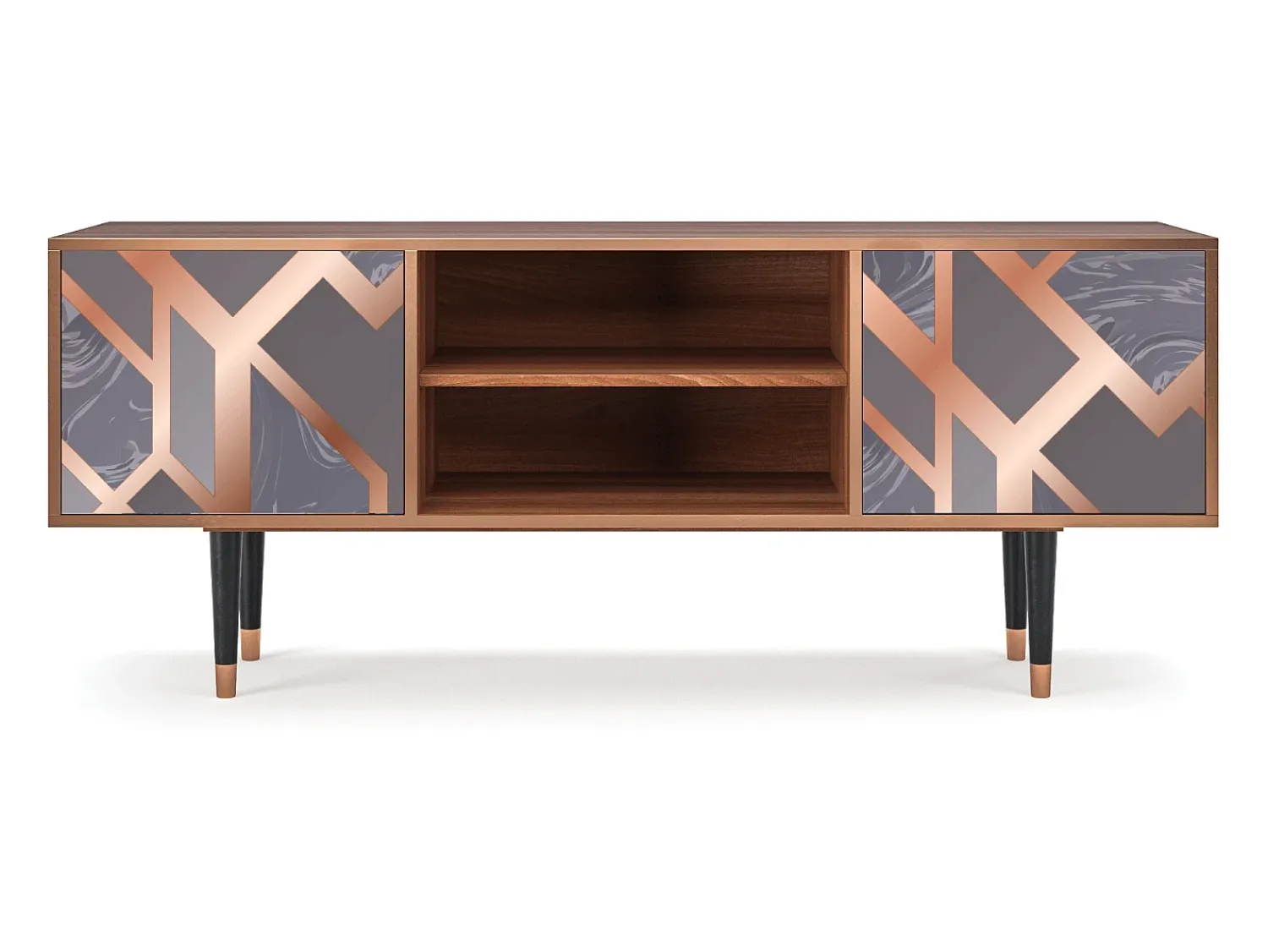 Online Mueble de TV - 170х69х48 cm - T2 - Taupe Anatomy, Nogueira Castanho