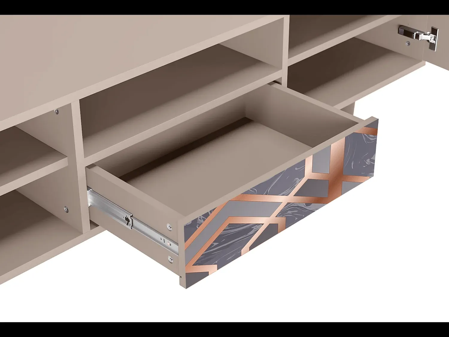 Outlet Mueble de TV - 170х59х41 cm - T6 - Taupe Anatomy, Latte Bege