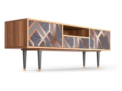 Móvel De Tv| Mueble de TV - 170х59х41 cm - T6 - Taupe Anatomy, Nogueira Castanho