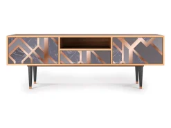 Móvel De Tv| Mueble de TV - 170х59х41 cm - T6 - Taupe Anatomy, Nogueira Castanho
