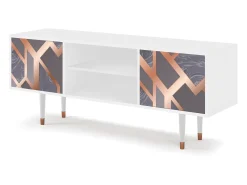 Mueble de TV - 170х69х48 cm - T2 - Taupe Anatomy, Branco Bege