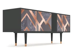 Móvel De Tv* Mueble de TV - 170х69х48 cm - T1 - Taupe Anatomy, Antracite Cinza antracite