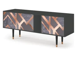 Móvel De Tv* Mueble de TV - 170х69х48 cm - T1 - Taupe Anatomy, Antracite Cinza antracite