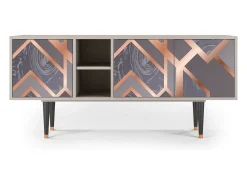 Móvel De Tv| Mueble de TV - 150х69х41 cm - T5 - Taupe Anatomy, Areia Bege