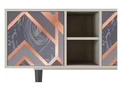 Móvel De Tv| Mueble de TV - 150х69х41 cm - T5 - Taupe Anatomy, Areia Bege