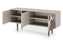 Móvel De Tv| Mueble de TV - 150х69х41 cm - T5 - Taupe Anatomy, Areia Bege