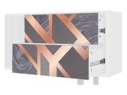 Móvel De Tv| Mueble de TV - 170х69х48 cm - T1 - Taupe Anatomy, Branco Bege