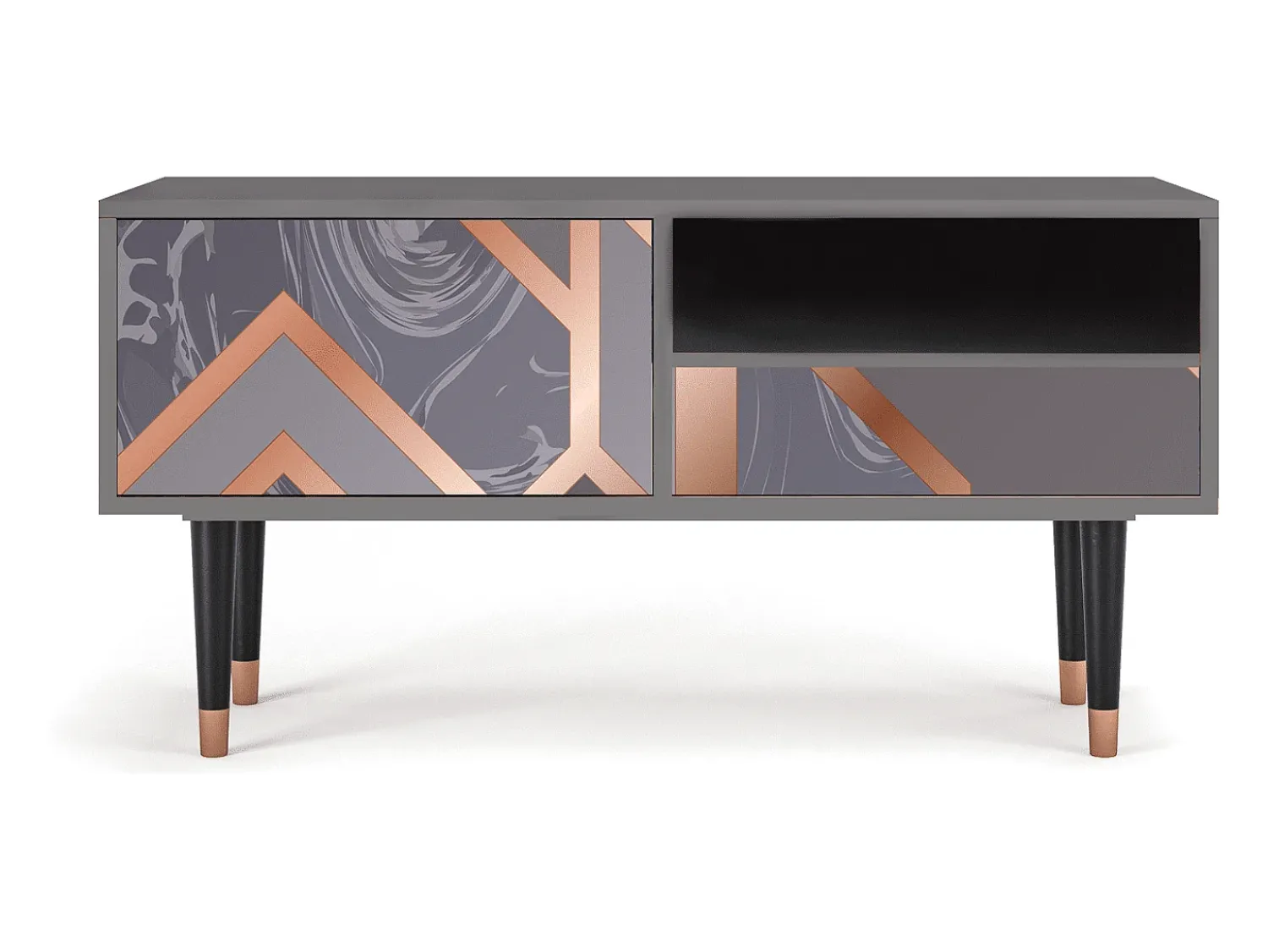 Móvel De Tv| Mueble de TV - 115х59х48 cm - T3 - Taupe Anatomy, Areia Bege