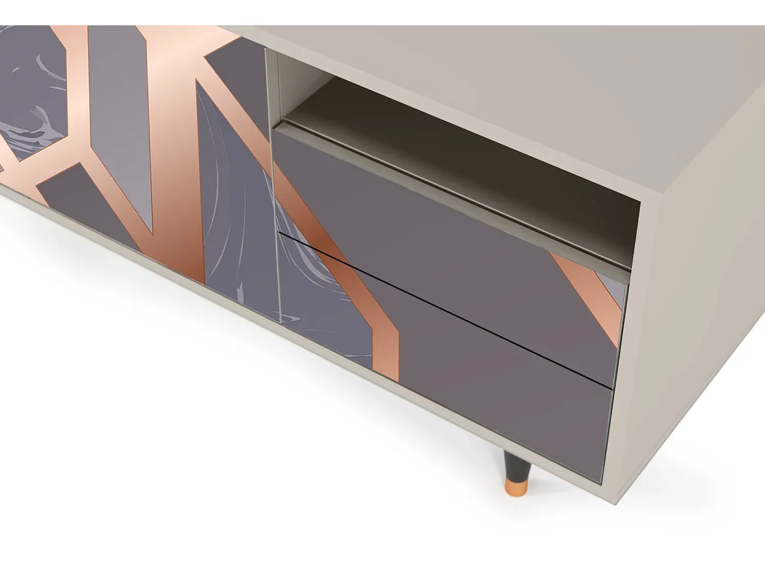 Mueble de TV - 125х56х41 cm - T7 - Taupe Anatomy, Areia^ Móvel De Tv