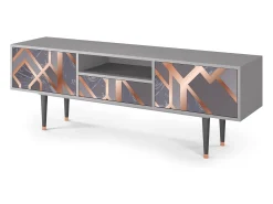 Móvel De Tv| Mueble de TV - 170х59х41 cm - T6 - Taupe Anatomy, Cinza Cinzento