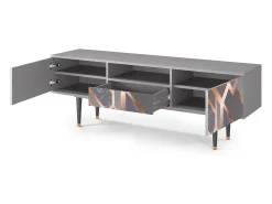 Móvel De Tv| Mueble de TV - 170х59х41 cm - T6 - Taupe Anatomy, Cinza Cinzento