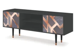 Móvel De Tv* Mueble de TV - 170х69х48 cm - T2 - Taupe Anatomy, Antracite Cinza antracite