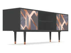 Móvel De Tv* Mueble de TV - 170х69х48 cm - T2 - Taupe Anatomy, Antracite Cinza antracite