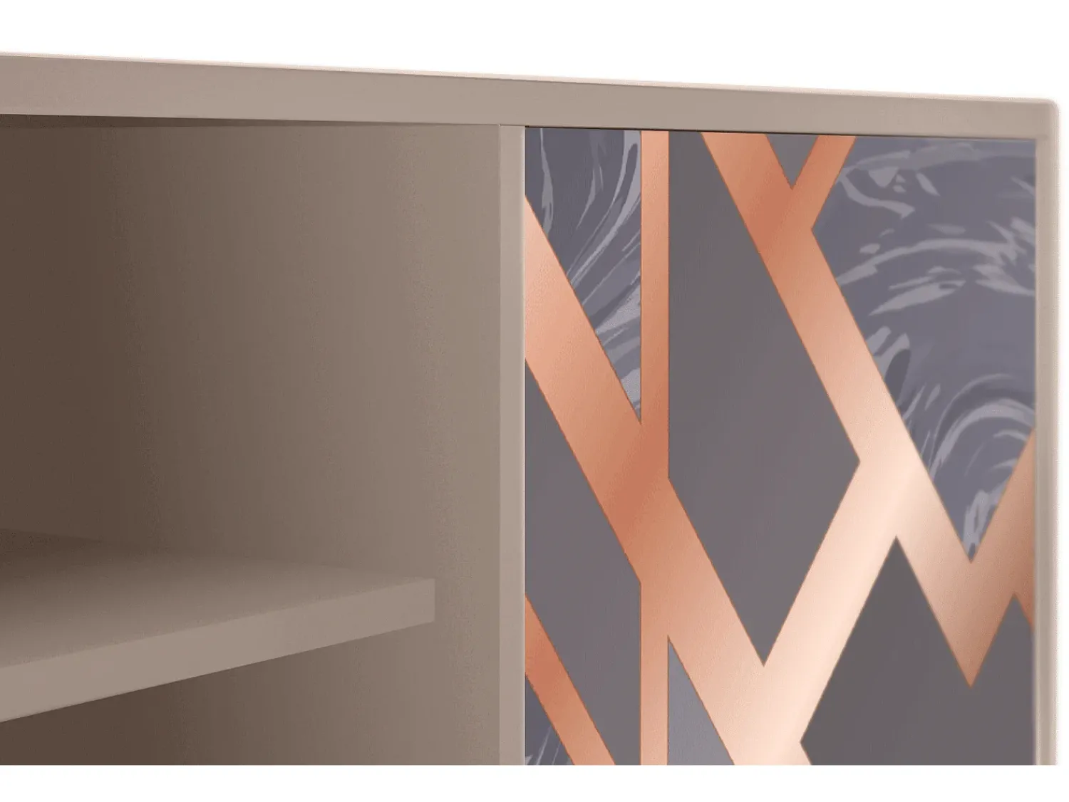 Sale Mueble de TV - 170х69х48 cm - T2 - Taupe Anatomy, Latte Bege