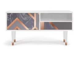 Móvel De Tv* Mueble de TV - 115х59х48 cm - T3 - Taupe Anatomy, Branco Bege