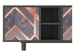 Móvel De Tv* Mueble de TV - 150х69х41 cm - T5 - Taupe Anatomy, Antracite Cinza antracite