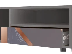 Best Mueble de TV - 115х59х48 cm - T3 - Taupe Anatomy, Cinza Cinzento