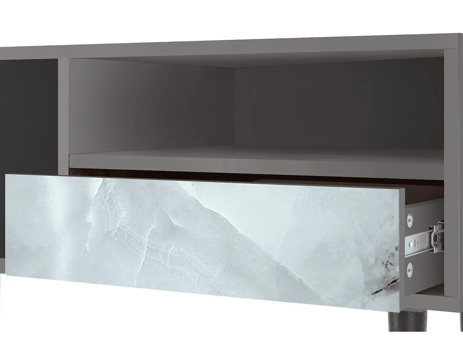 Móvel De Tv* Mueble de TV - 115х59х48 cm - T3 - The Onyx, Cinza Cinzento