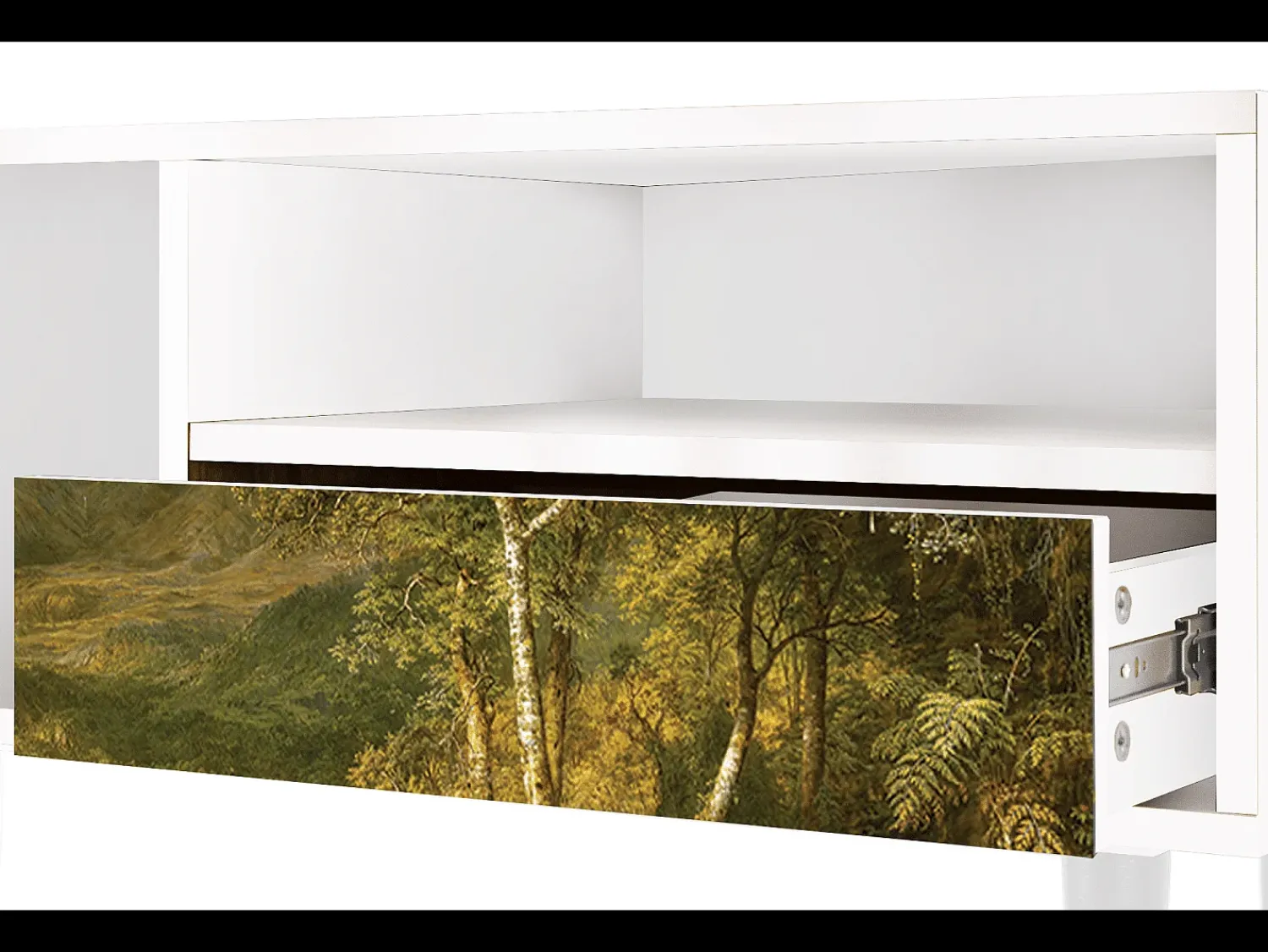 Móvel De Tv| Mueble de TV - 115х59х48 cm - T3 - The Heart of the Andes , Branco Bege