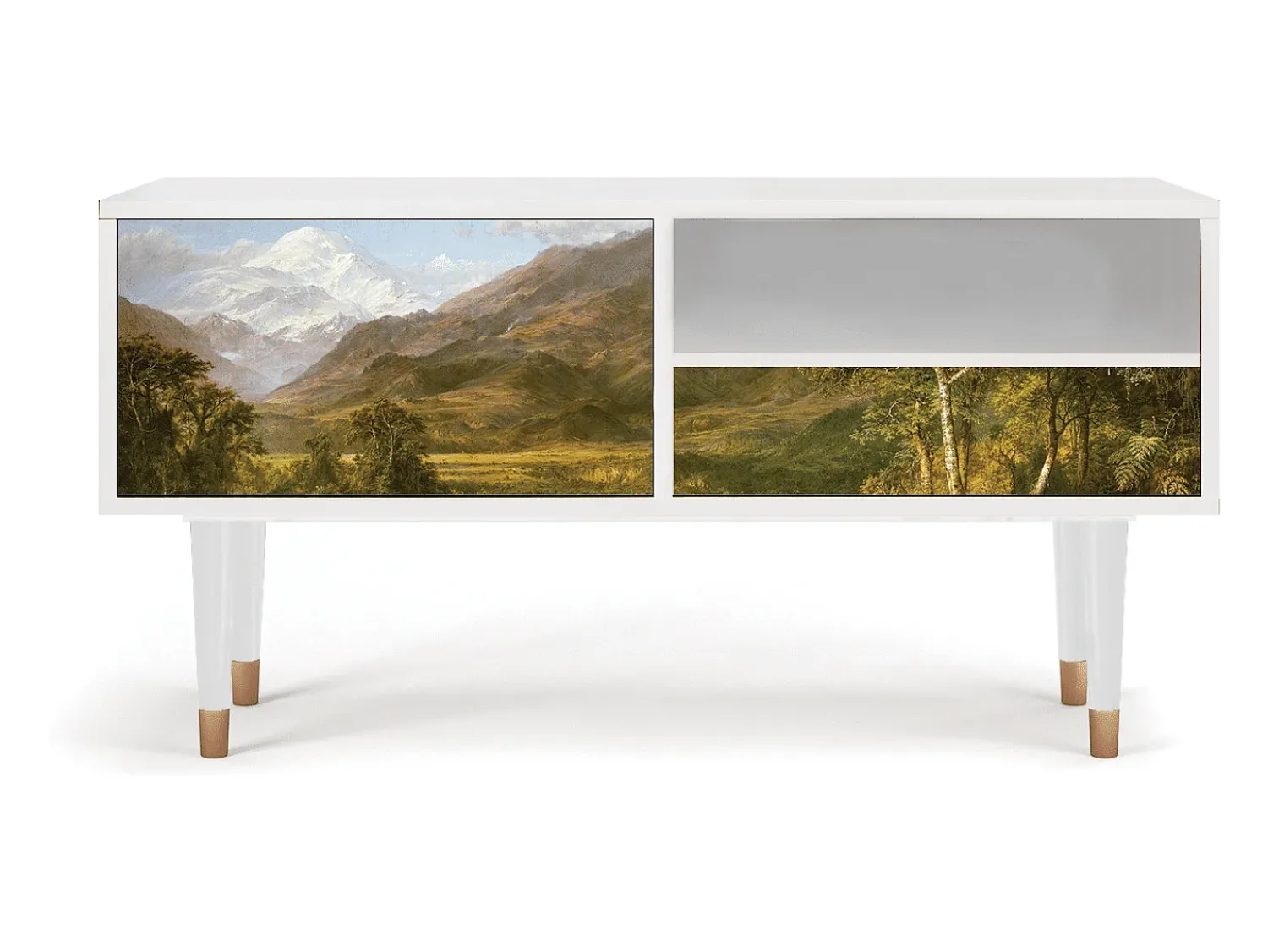 Móvel De Tv| Mueble de TV - 115х59х48 cm - T3 - The Heart of the Andes , Branco Bege