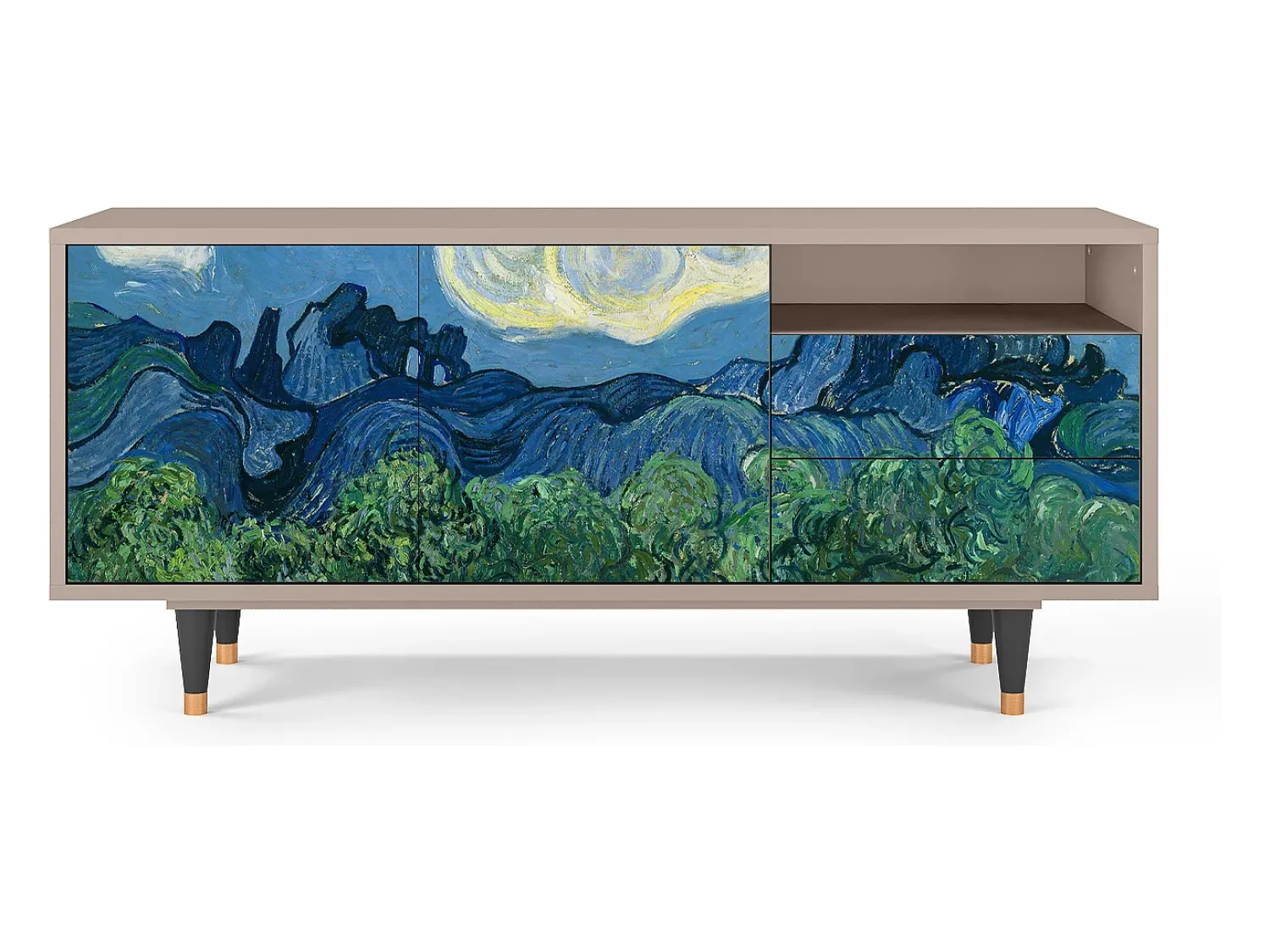 Móvel De Tv| Mueble de TV - 125х56х41 cm - T7 - The Oil Trees, Latte Bege
