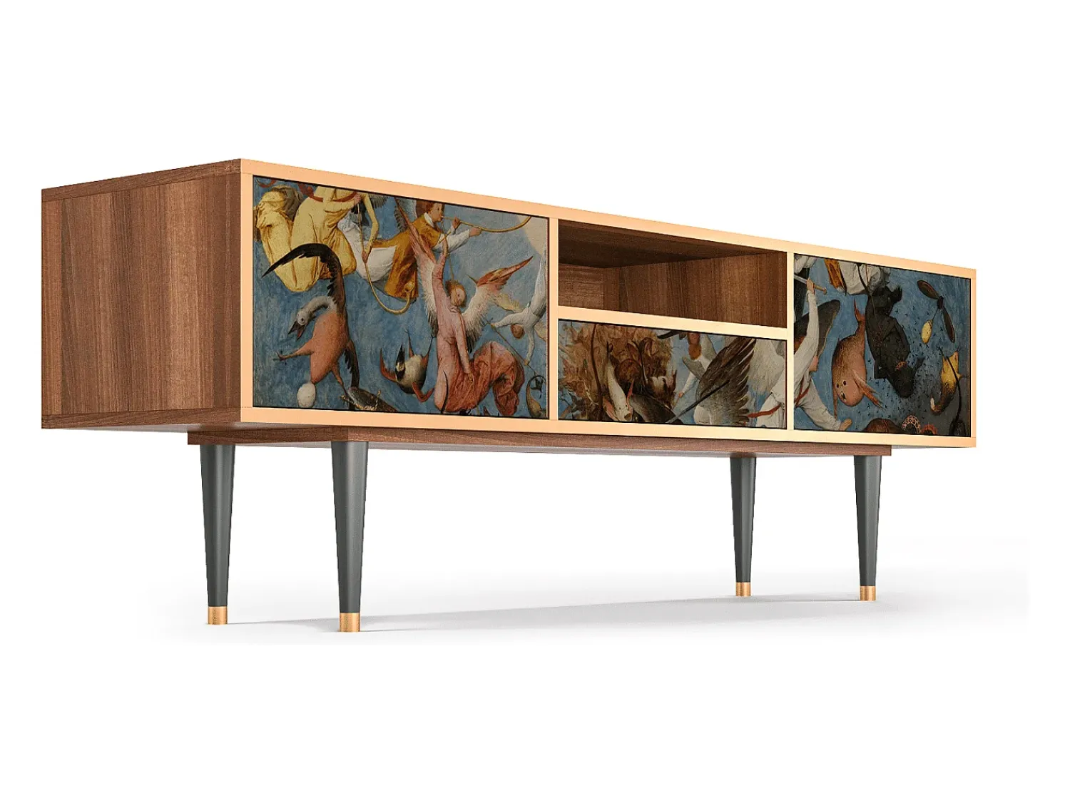 Móvel De Tv* Mueble de TV - 170х59х41 cm - T6 - The Fall, Nogueira Castanho