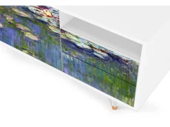 Móvel De Tv* Mueble de TV - 125х56х41 cm - T7 - The water lily pond , Branco Bege