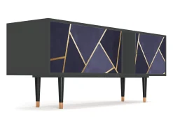 Móvel De Tv* Mueble de TV - 170х69х48 cm - T1 - The Amethyst, Antracite Cinza antracite