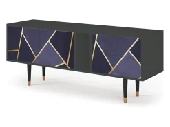 Móvel De Tv* Mueble de TV - 170х69х48 cm - T1 - The Amethyst, Antracite Cinza antracite