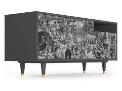 Móvel De Tv| Mueble de TV - 125х56х41 cm - T7 - The Festival of Saint, Antracite Cinza antracite