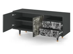 Móvel De Tv| Mueble de TV - 125х56х41 cm - T7 - The Festival of Saint, Antracite Cinza antracite