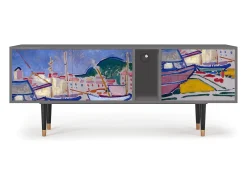 Mueble de TV - 170х69х48 cm - T1 - The Port of Collioure , Cinza^ Móvel De Tv