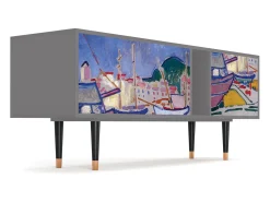 Mueble de TV - 170х69х48 cm - T1 - The Port of Collioure , Cinza^ Móvel De Tv
