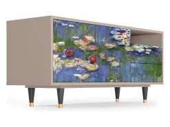 New Mueble de TV - 125х56х41 cm - T7 - The water lily pond , Latte Bege