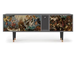 Móvel De Tv| Mueble de TV - 170х69х48 cm - T1 - The Fall, Cinza Cinzento
