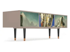 Móvel De Tv| Mueble de TV - 170х59х48 cm - T4 - The Cubist Paintings , Latte Bege