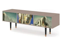 Móvel De Tv| Mueble de TV - 170х59х48 cm - T4 - The Cubist Paintings , Latte Bege