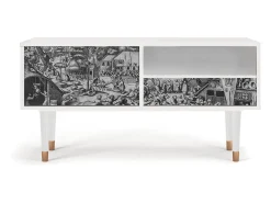 Outlet Mueble de TV - 115х59х48 cm - T3 - The Festival of Saint, Branco Bege