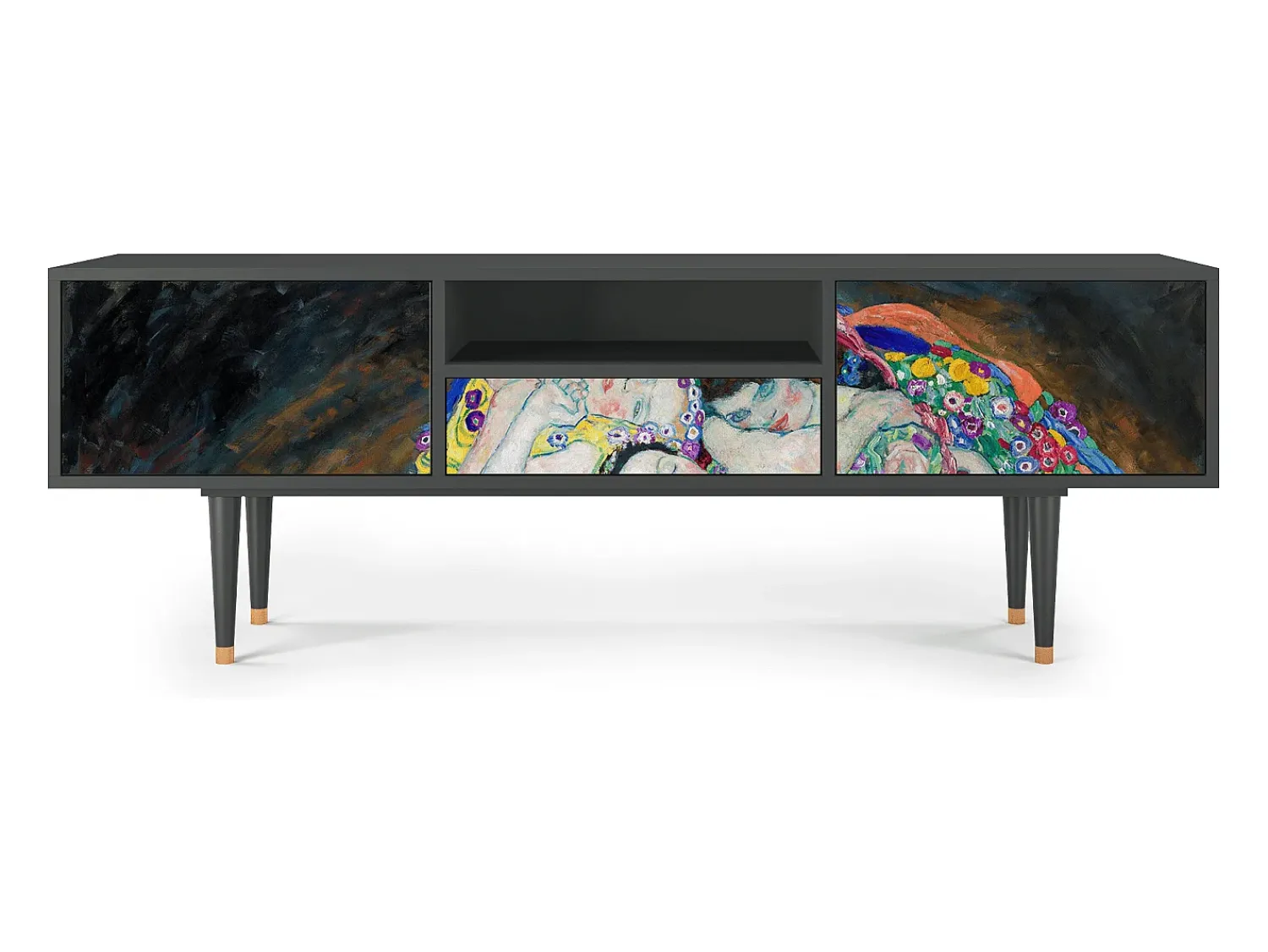 Outlet Mueble de TV - 170х59х41 cm - T6 - The Maiden by Klimt, Antracite Cinza antracite