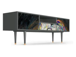 Outlet Mueble de TV - 170х59х41 cm - T6 - The Maiden by Klimt, Antracite Cinza antracite