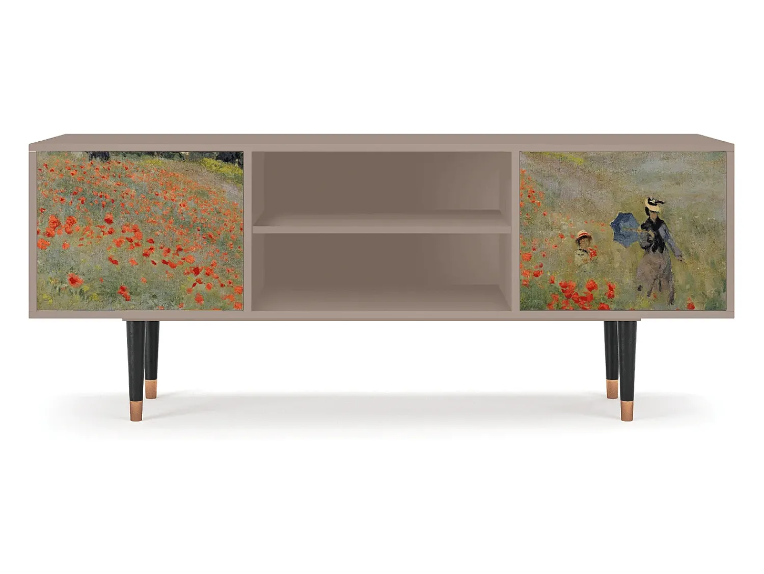 Móvel De Tv* Mueble de TV - 170х69х48 cm - T2 - The Poppy Field , Latte Bege